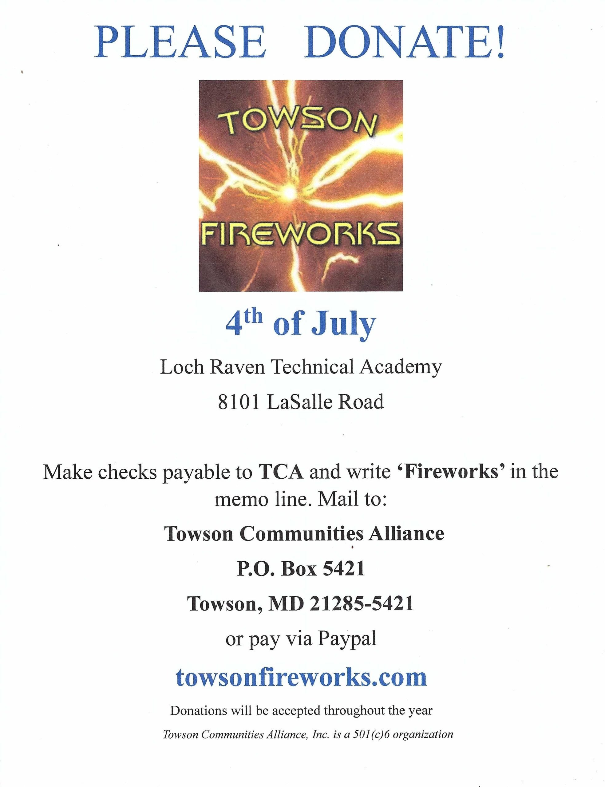Towson Fireworks 2026